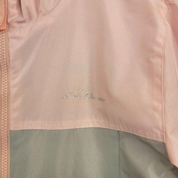 Eddie Bauer Kids Hooded Jacket Large Two-Tone Pink Windbreaker Water-Resistant - Picture 8 of 12